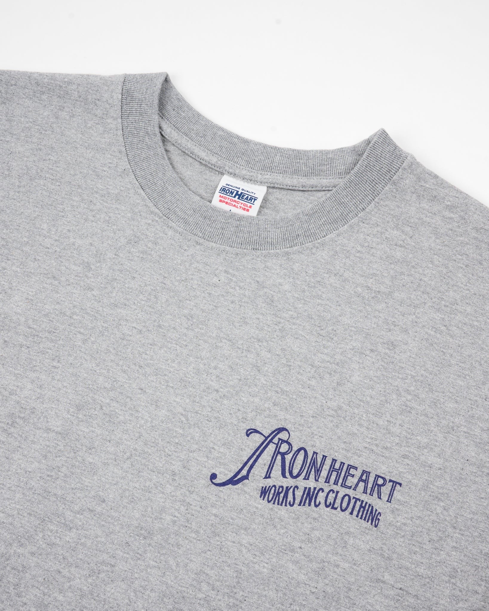 IHT-2501 7.5oz Printed Loopwheel Crew Neck T-Shirt - GREY