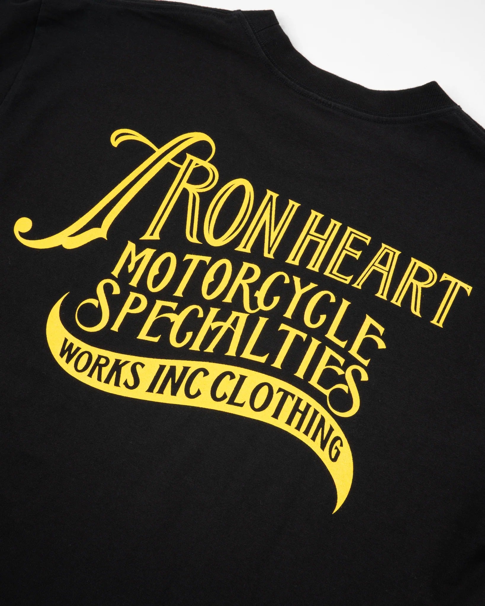 IHT-2501 7.5oz Printed Loopwheel Crew Neck T-Shirt - BLACK