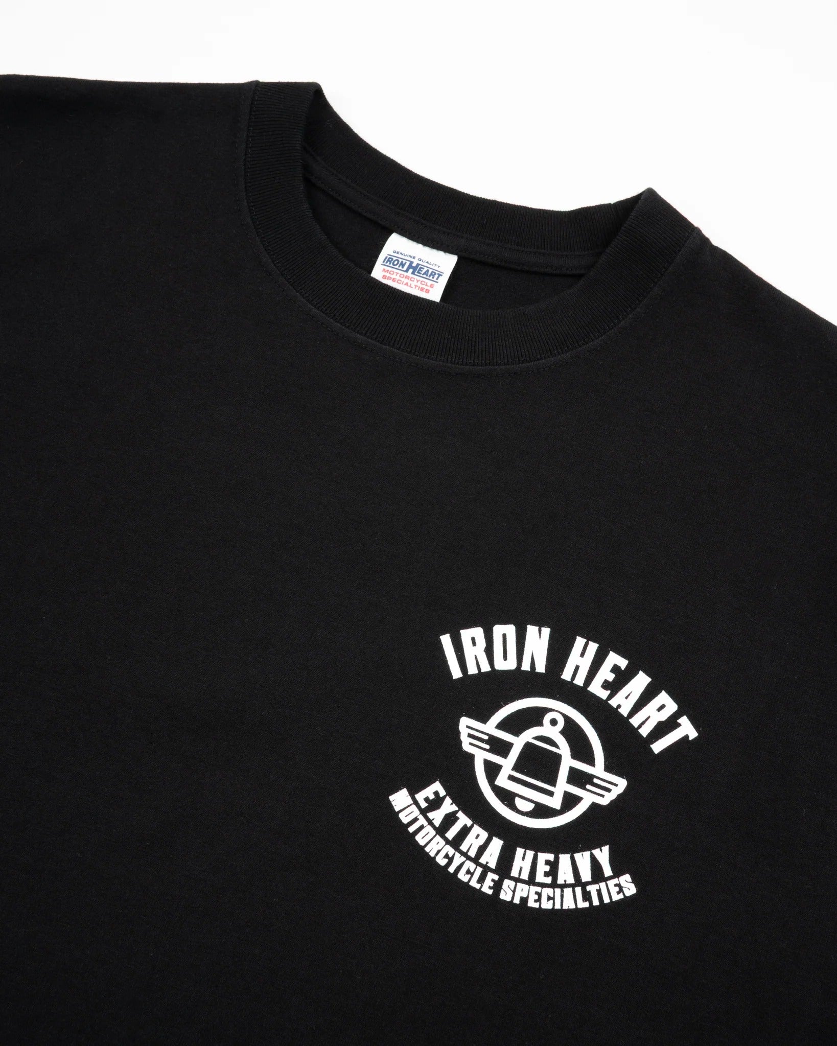 IHT-2503 7.5oz Printed Loopwheel Crew Neck T-Shirt - BLACK
