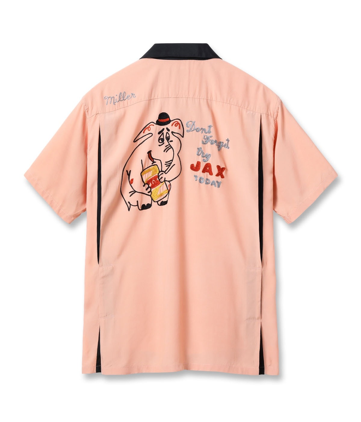 SE39458 RAYON BOWLING SHIRT “JAX BEER” - PINK