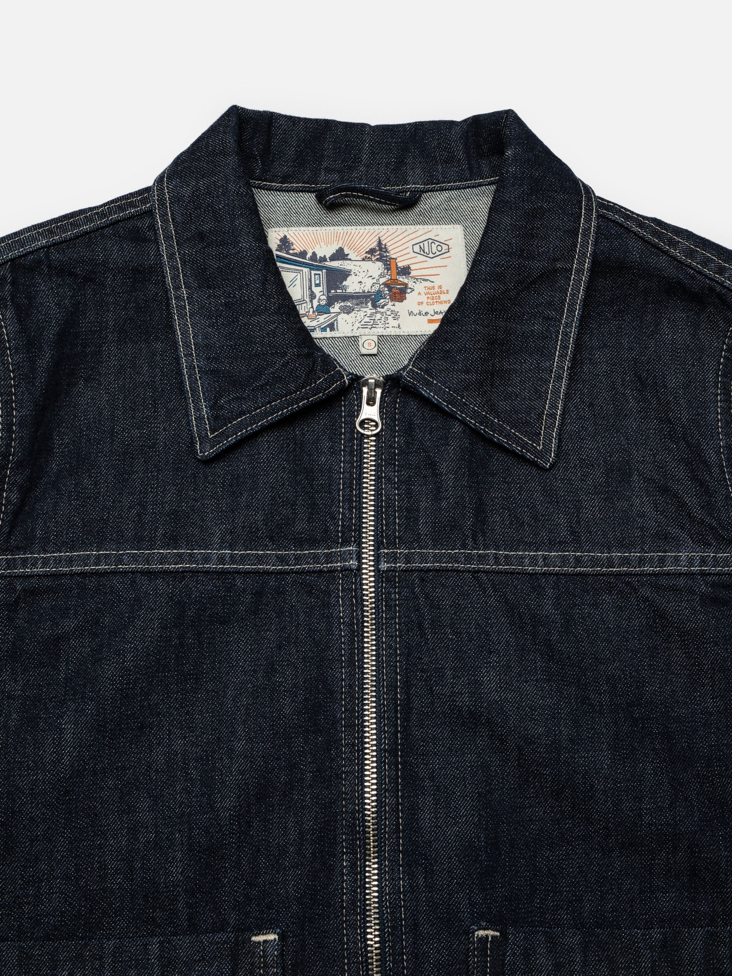 Anja Workwear Denim Jacket - Dark Blue