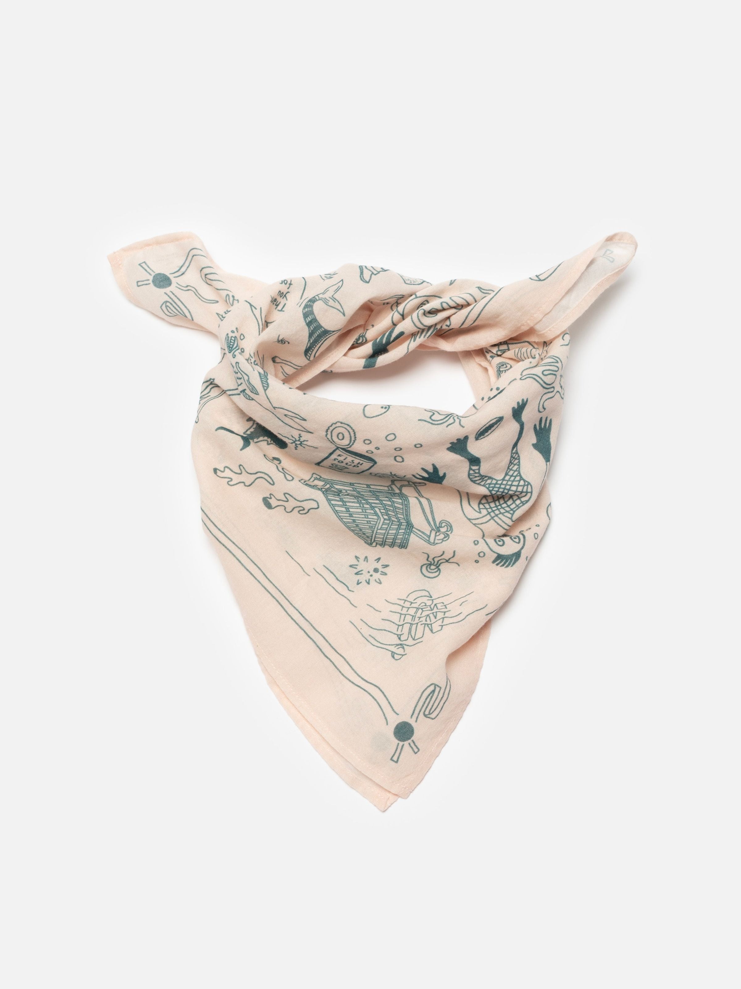 Ingrid Bandana Deep Sea Doodles - Pink