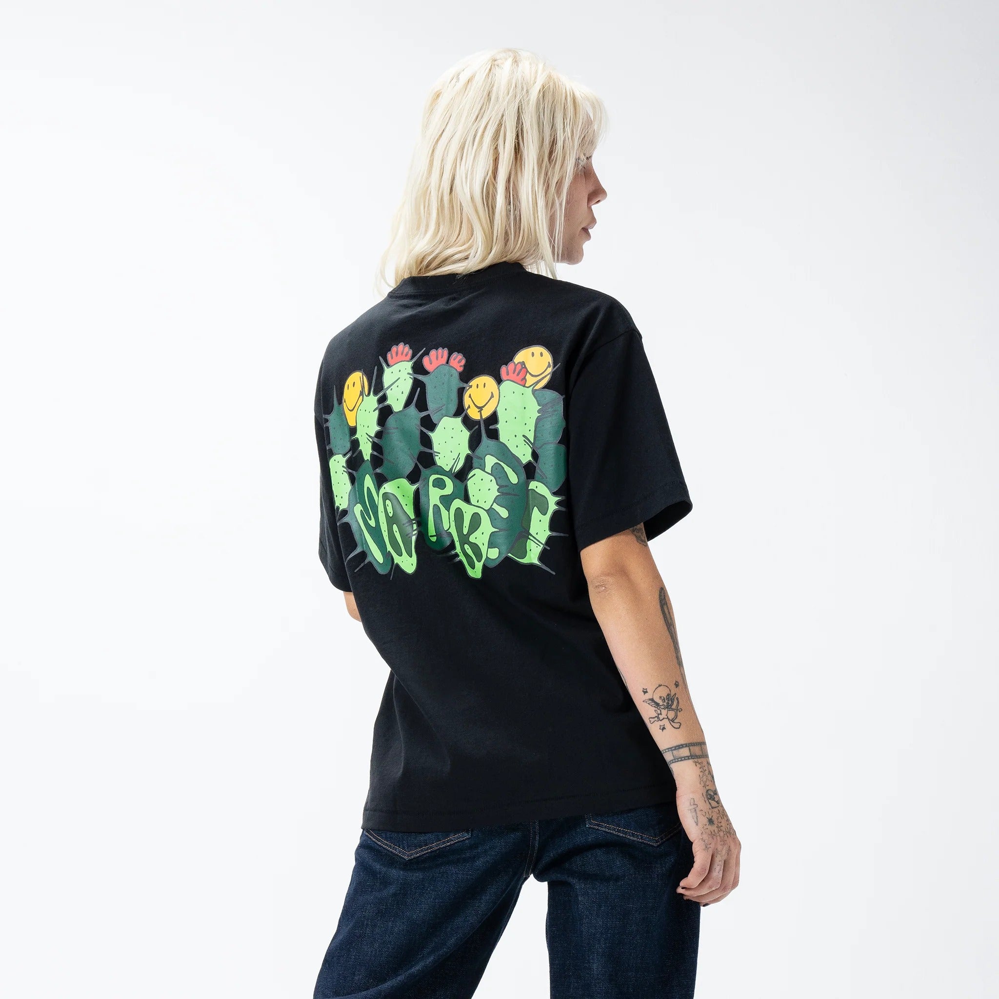 SMILEY CACTUS T-SHIRT - BLACK