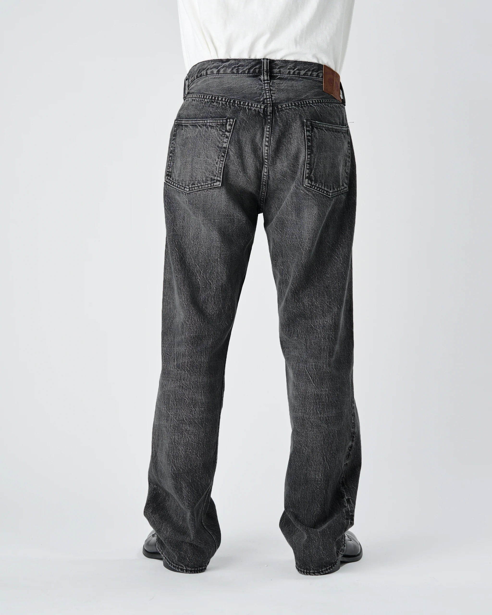 0105BKHW Wide Black Denim Dartford - BLACK