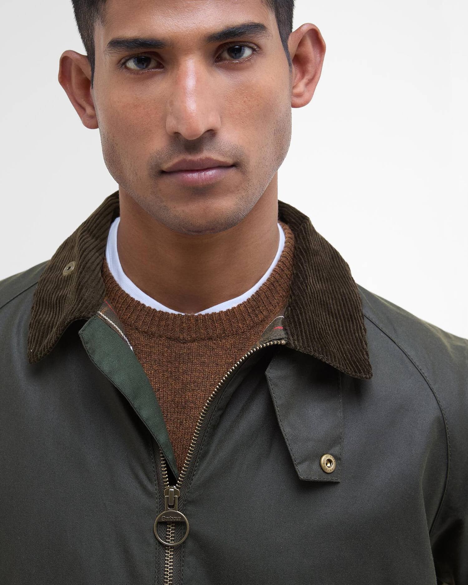 SHORT BEDALE WAX JACKET - FERN