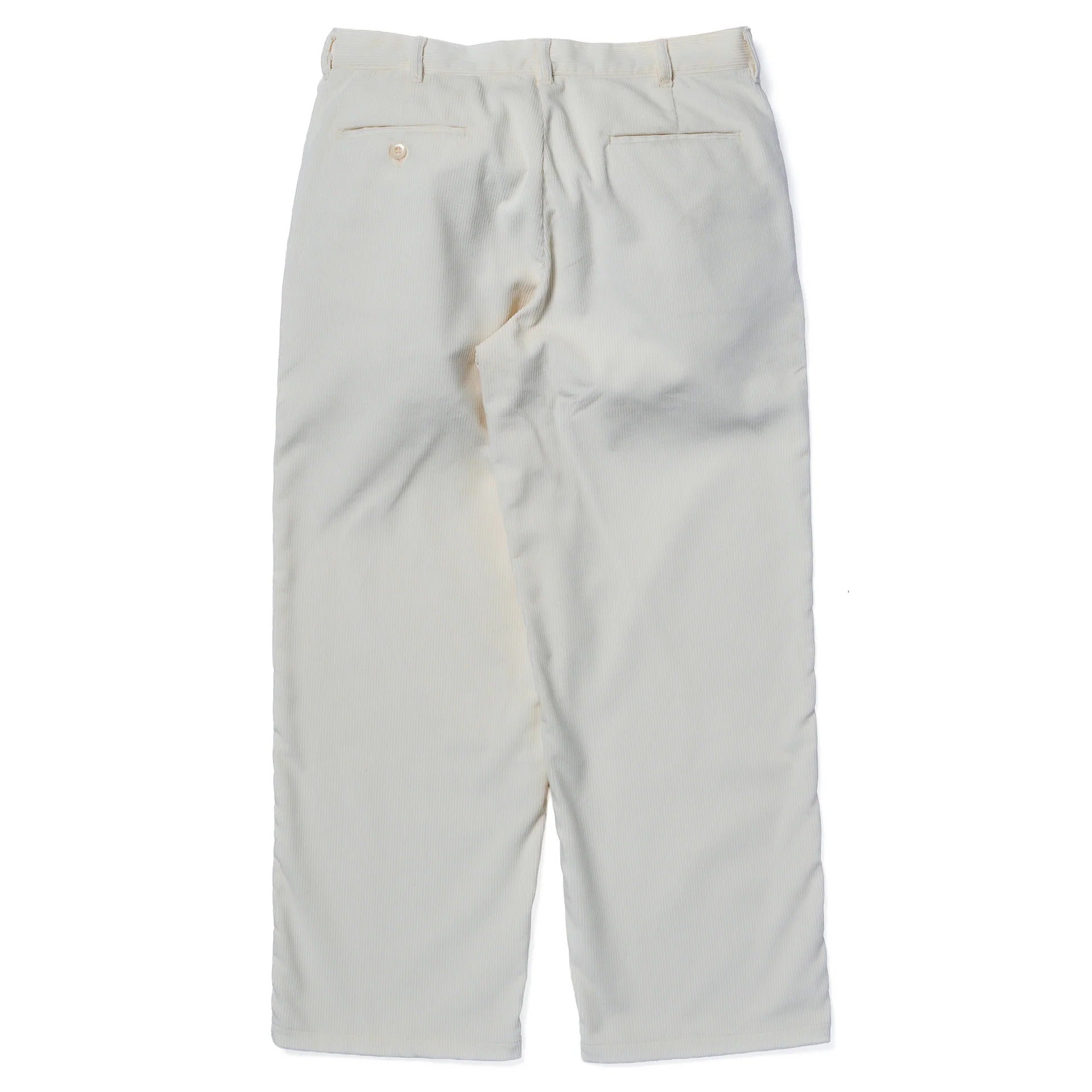 MP25105 DOUBLE-PLEAT CORDUROY TROUSERS - WHITE