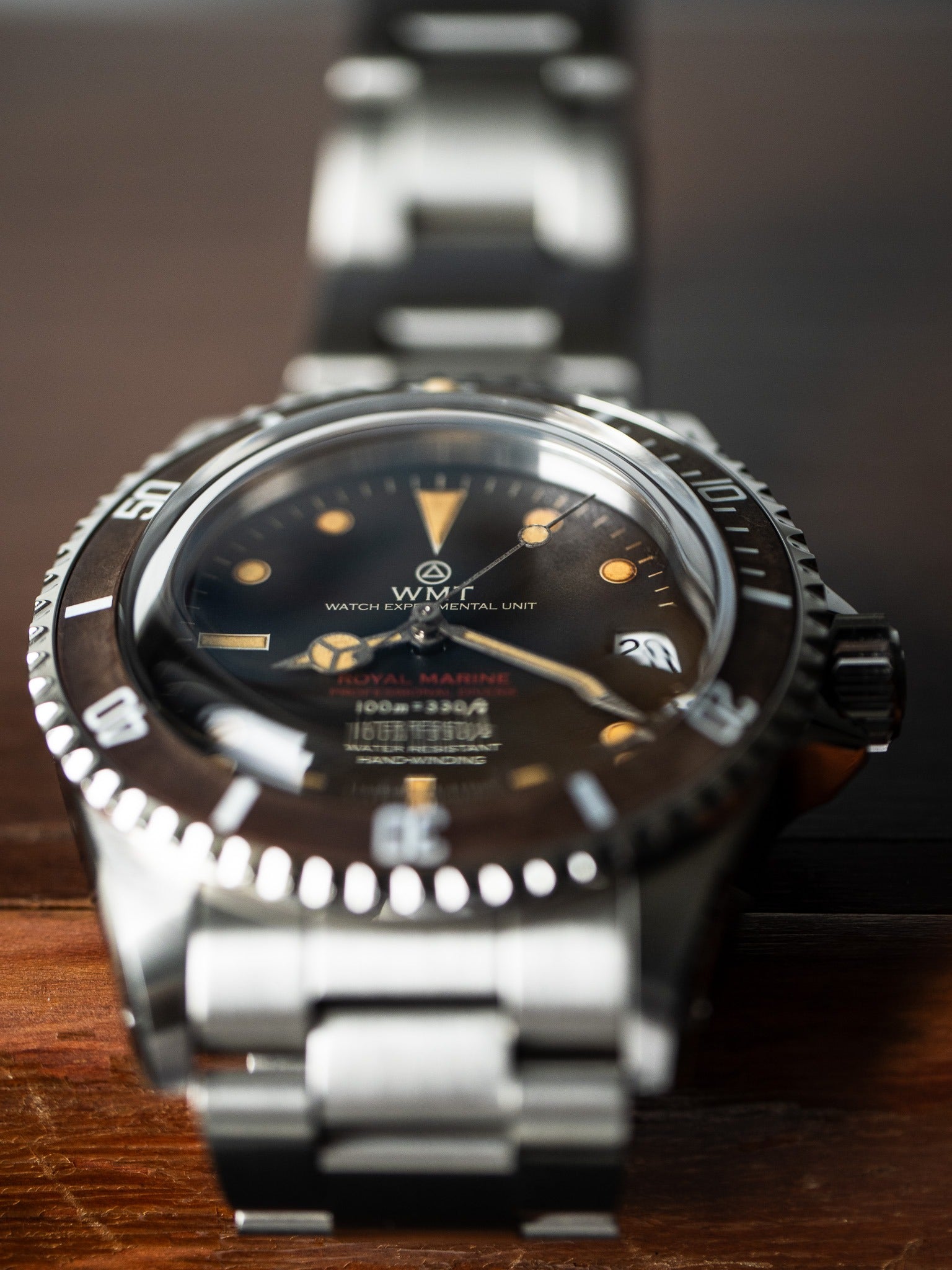 Royal Marine - Tropical Brown/Aged Edition/ Metal Bracelet + Rubber Strap Set