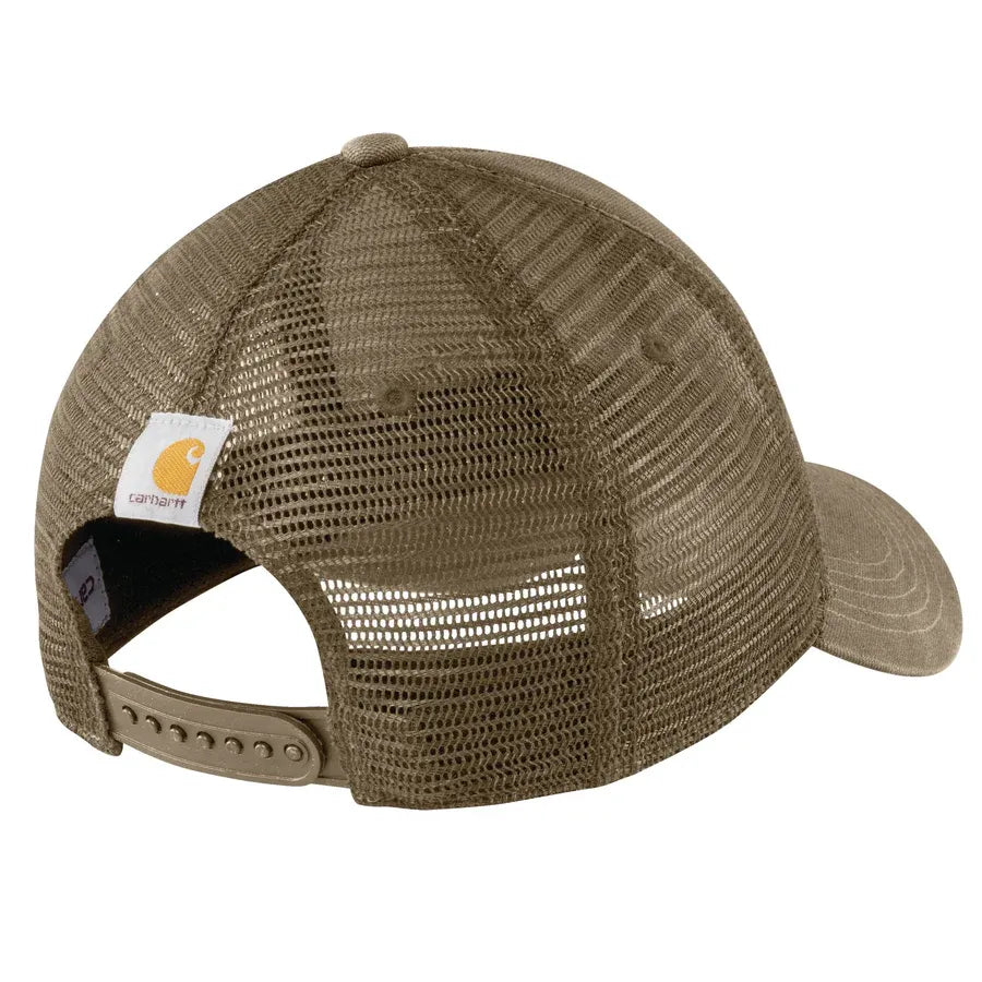 CANVAS MESH-BACK LOGO GRAPHIC CAP - LIGHT BROWN