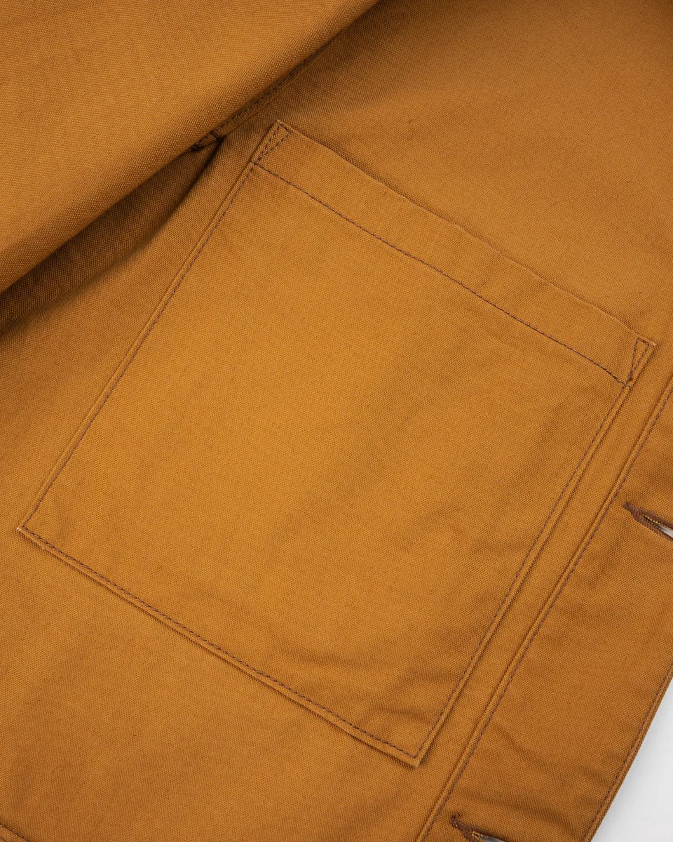 IHJ-148-BRN 10OZ KURASHIKIZOME® ORGANIC COTTON DUCK CHORE JACKET - BROWN