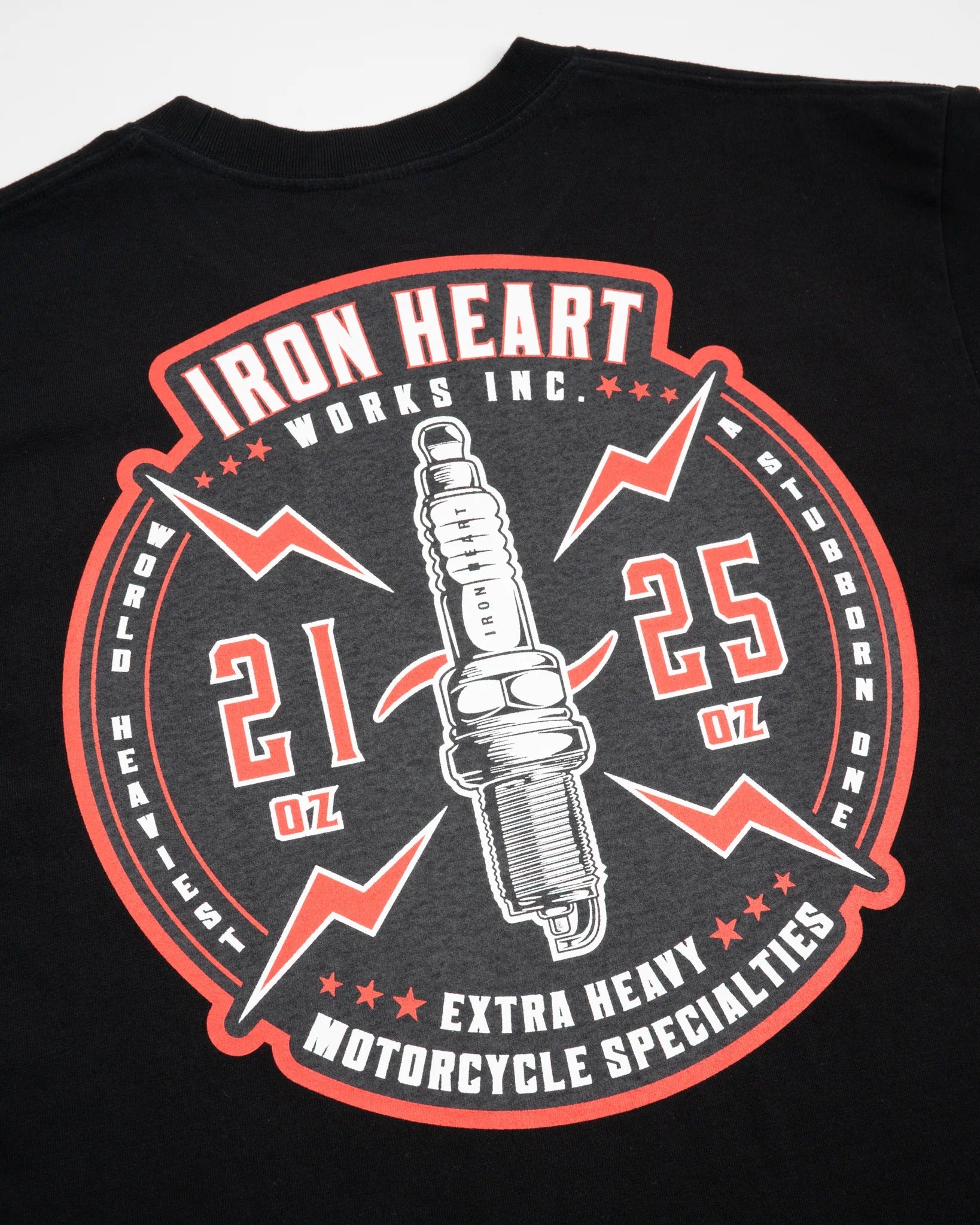 IHT-2503 7.5oz Printed Loopwheel Crew Neck T-Shirt - BLACK
