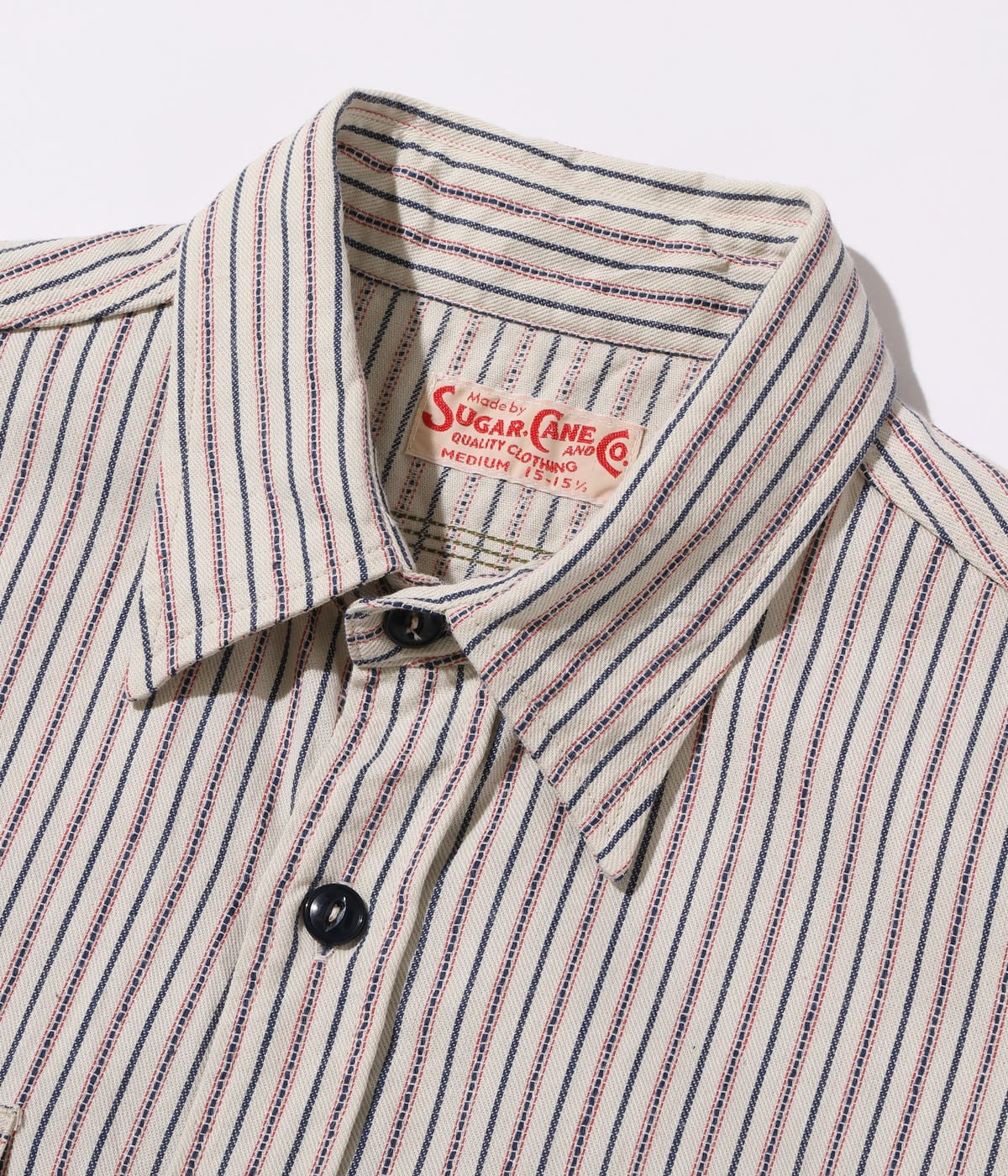 SC39306 DOBBY STRIPE WORK SHIRT (SHORT SLEEVE) - OFF WHITE