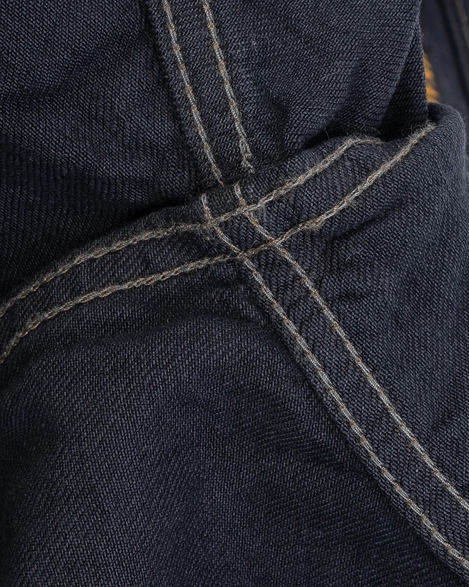 IHSH-326-OD 12OZ SELVEDGE DENIM WORK SHIRT WITH SNAPS - INDIGO OVERDYED BLACK