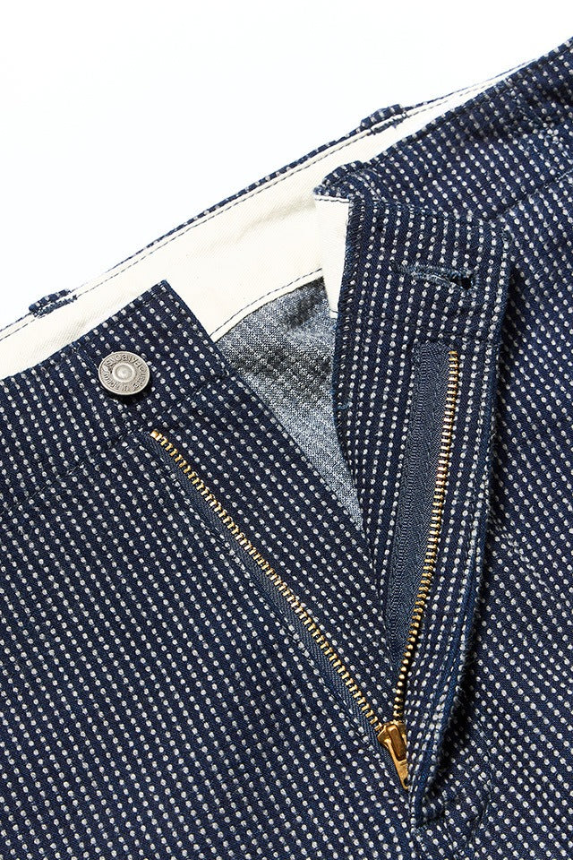 LP-1180-2 Stitch Stripe Comfortable Trousers - INDIGO X THIN STRIPE