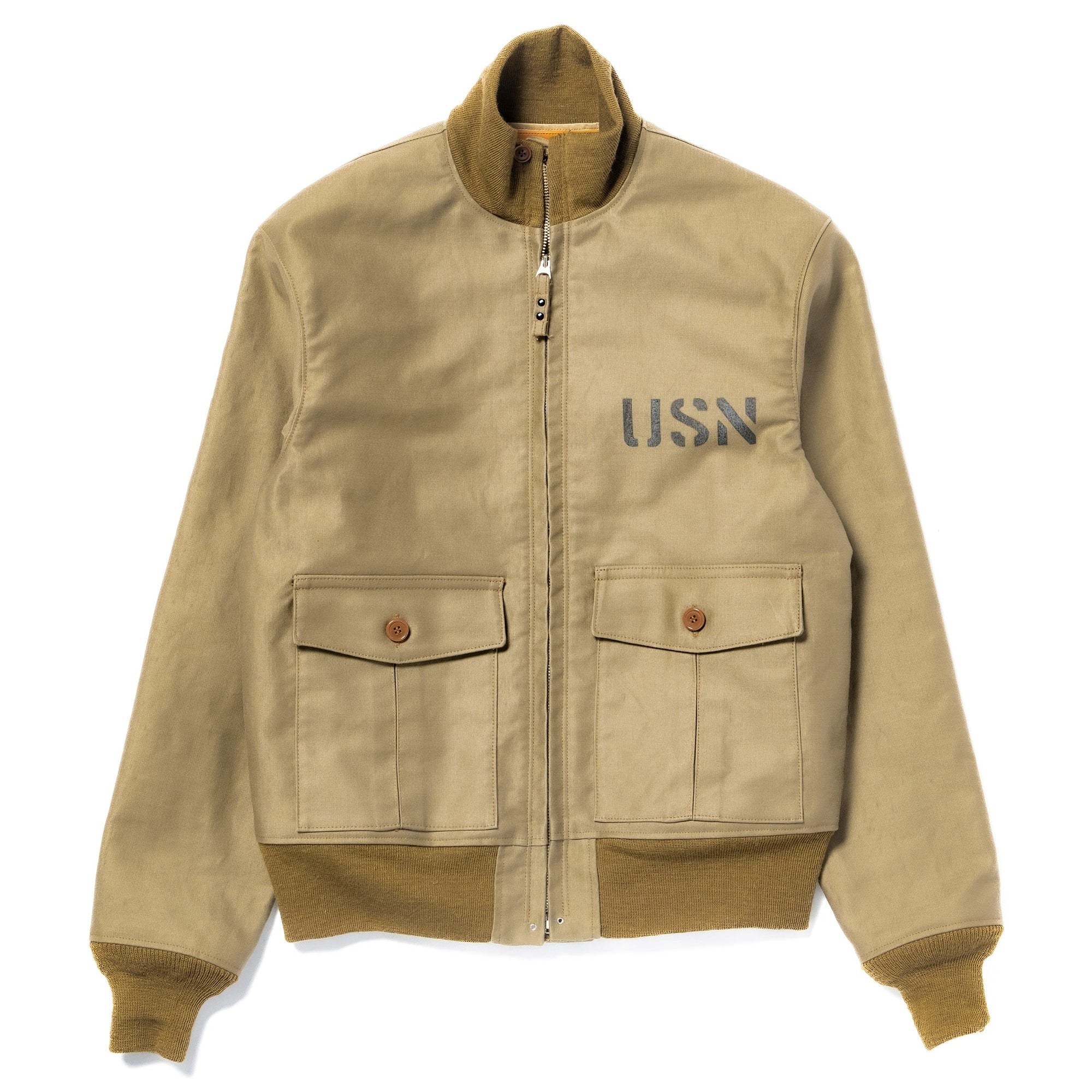 【日本製】U.S.N. ベージュ ミリタリージャケット imgi_5_MJ25120_KHK_250509_6696
