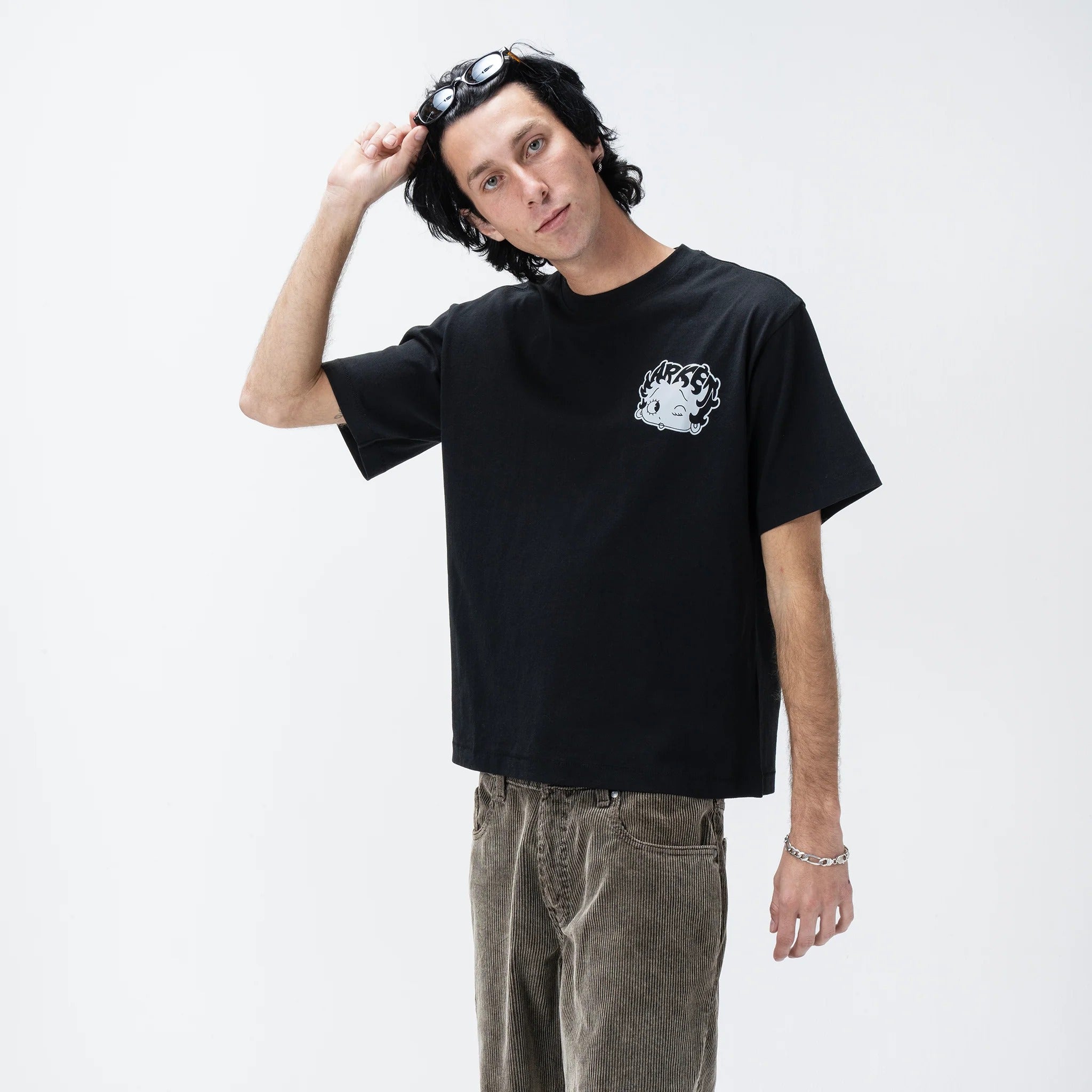 BETTY BOOP MASCOT T-SHIRT - BLACK