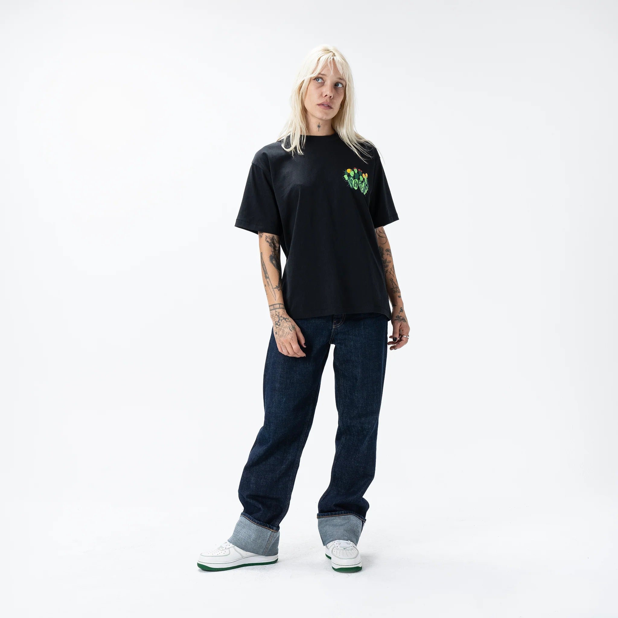 SMILEY CACTUS T-SHIRT - BLACK