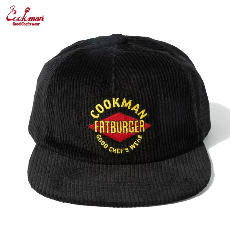 CORDUROY CAP FAT - BLACK