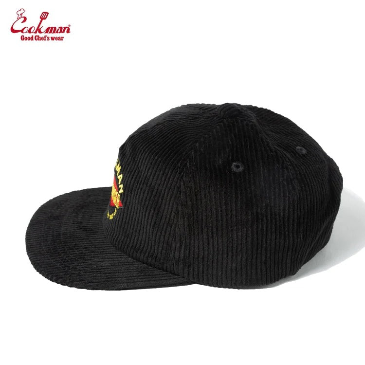 CORDUROY CAP FAT - BLACK