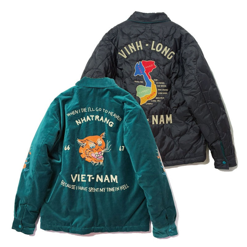 51515 REVERSIBLE VIETNAM JACKET - GREEN