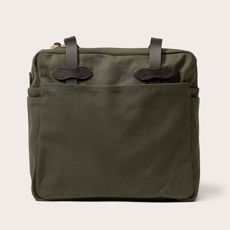 ZIPPERED TOTE BAG - OTTER GREEN