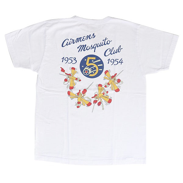 BR79622 T-SHIRT "AIRMENS MOSQUITO CLUB" - WHITE