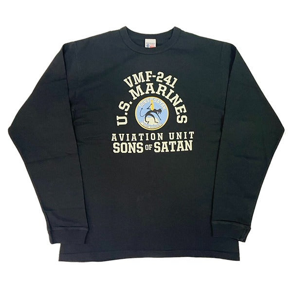 BR69627 LONG SLEEVE T-SHIRT VMF-241 SONS OF SATAN - BLACK