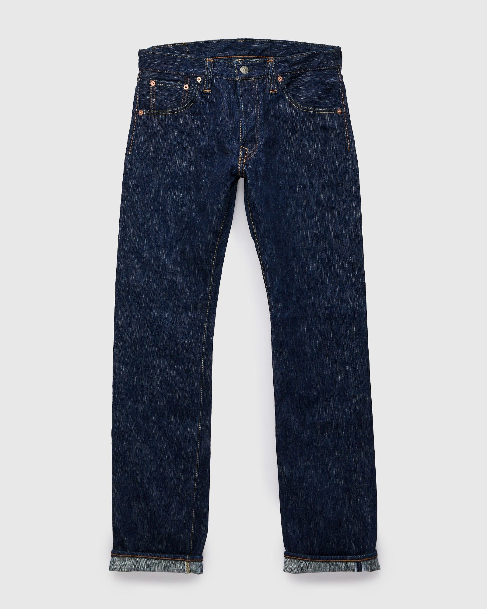 KS-15oz-005 "Kasuri" 15oz Slim Straight - Kasuri Indigo
