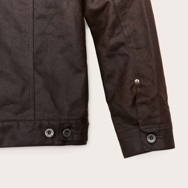 TIN CLOTH SHORT LINED CRUISER JACKET - DARK BROWN