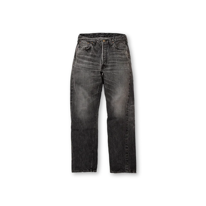 1101BKHW Straight Black Denim Hand Wash - BLACK