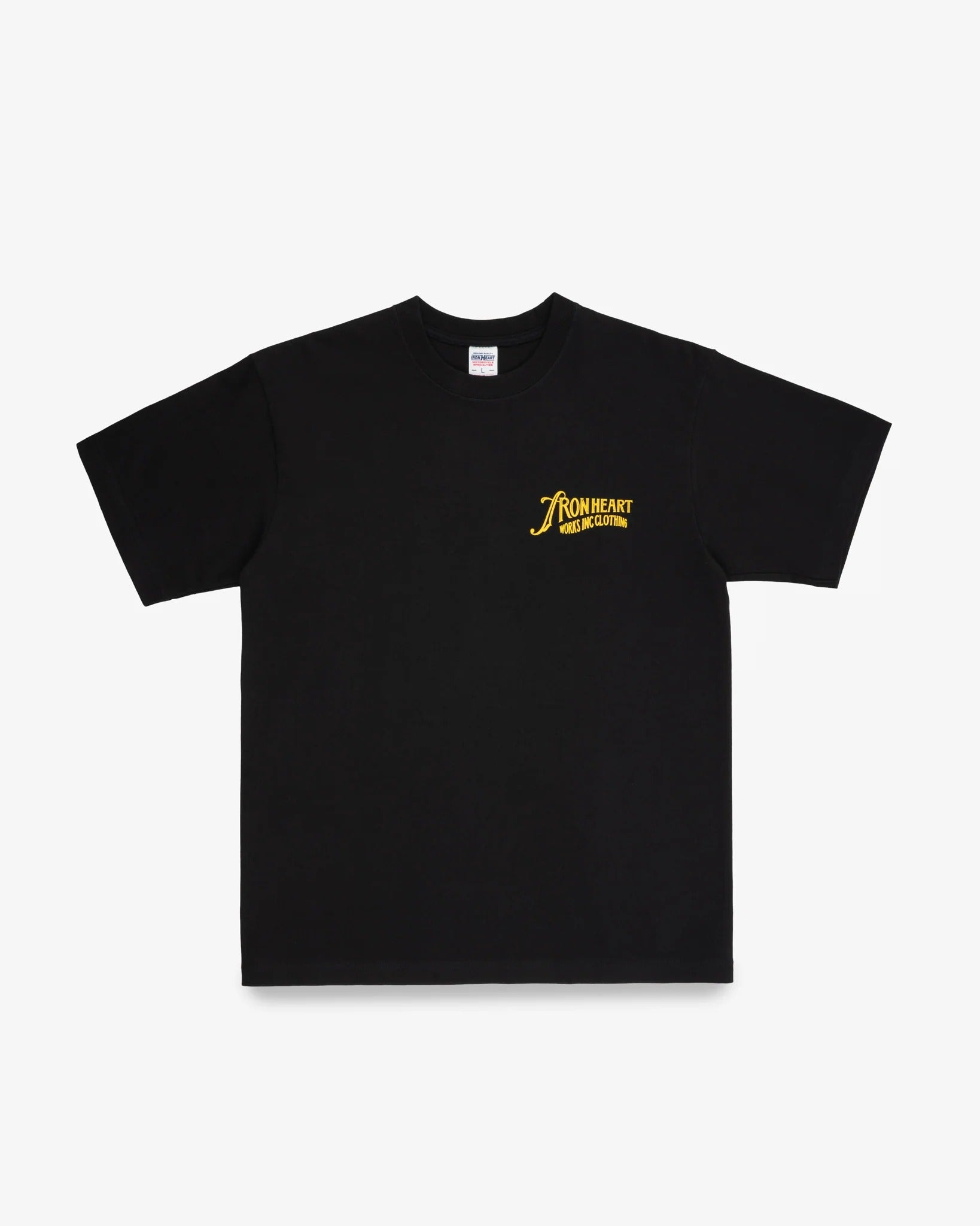 IHT-2501 7.5oz Printed Loopwheel Crew Neck T-Shirt - BLACK