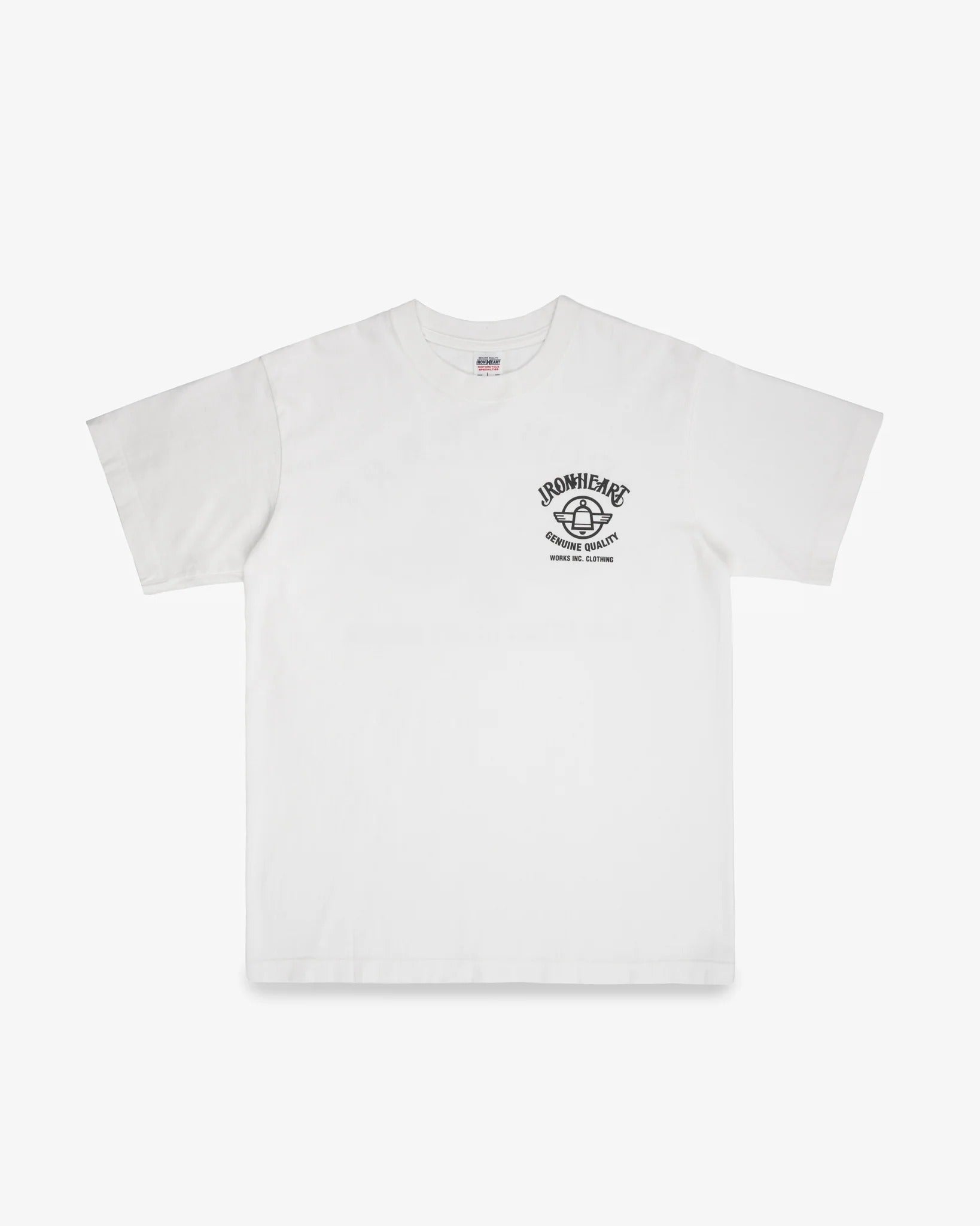 IHT-2502 7.5oz Printed Loopwheel Crew Neck T-Shirt - WHITE