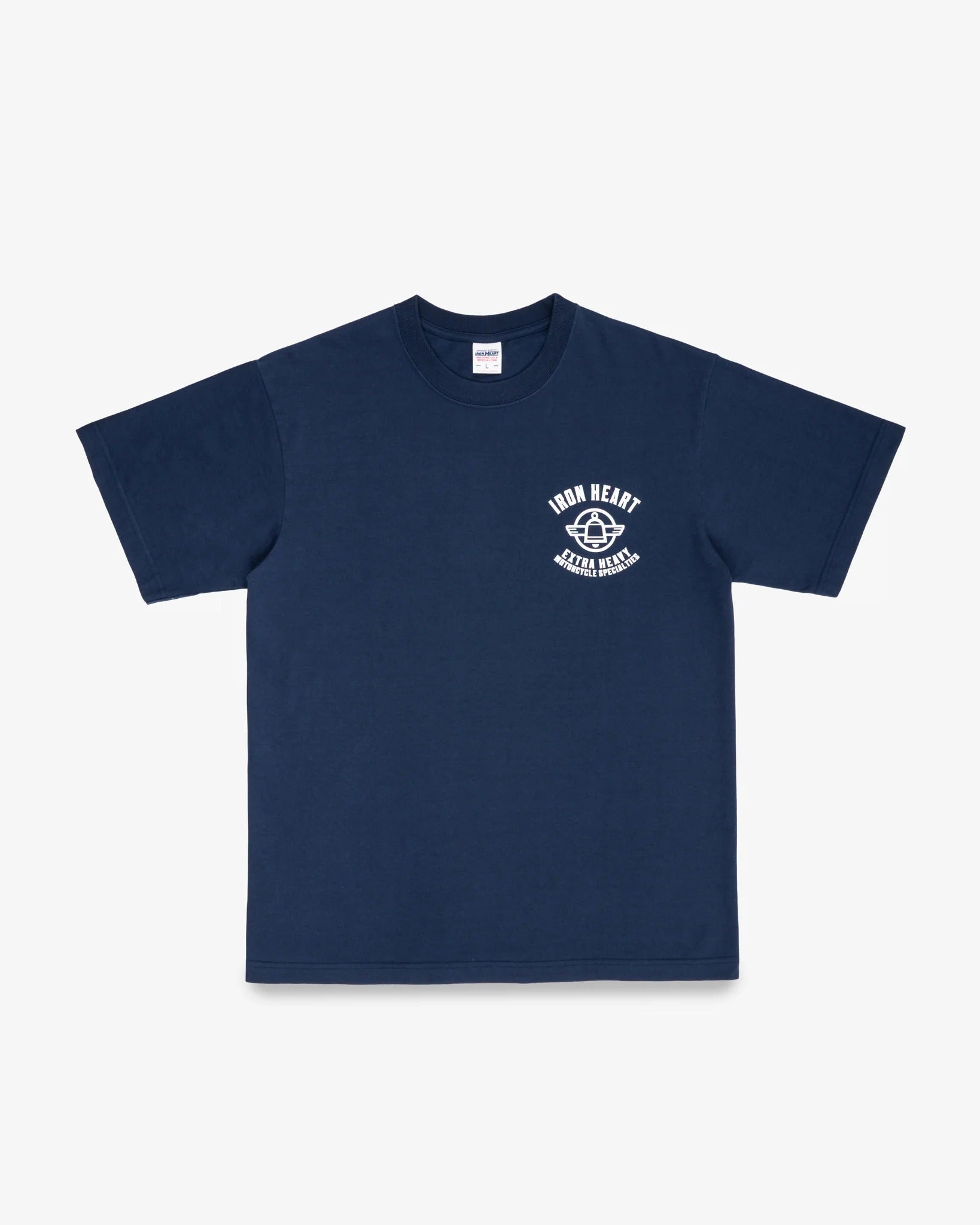 IHT-2503 7.5oz Printed Loopwheel Crew Neck T-Shirt - NAVY