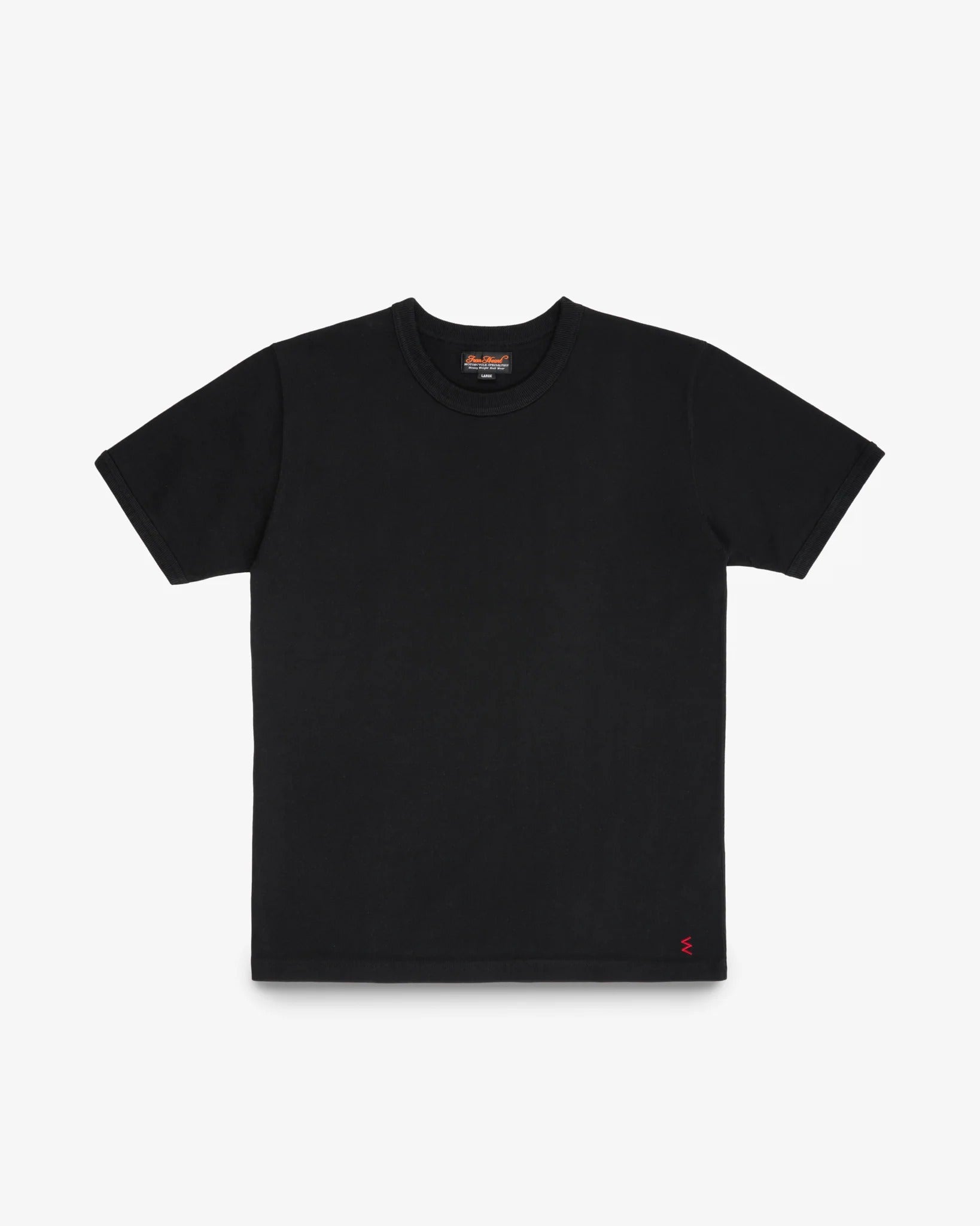 IHT-1600 11oz Cotton Knit Crew Neck T-Shirt - BLACK