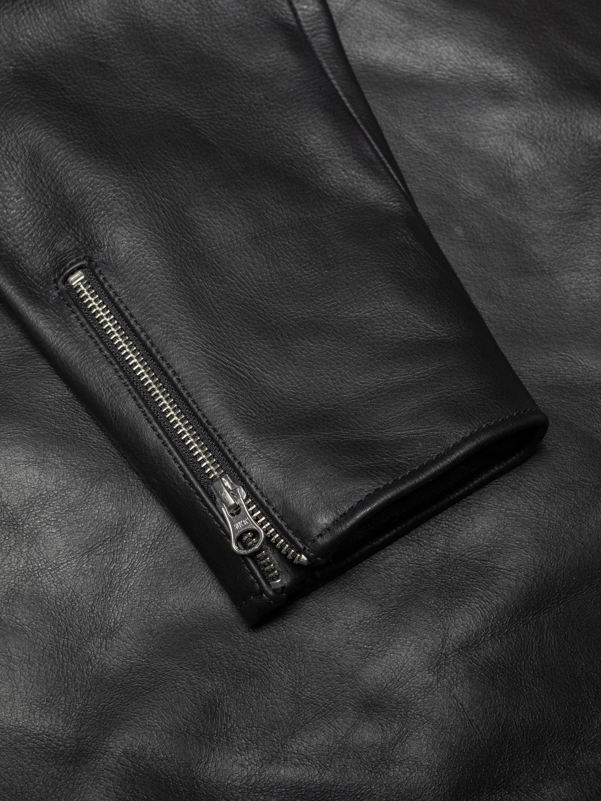 Eddy Rider Leather Jacket - Black