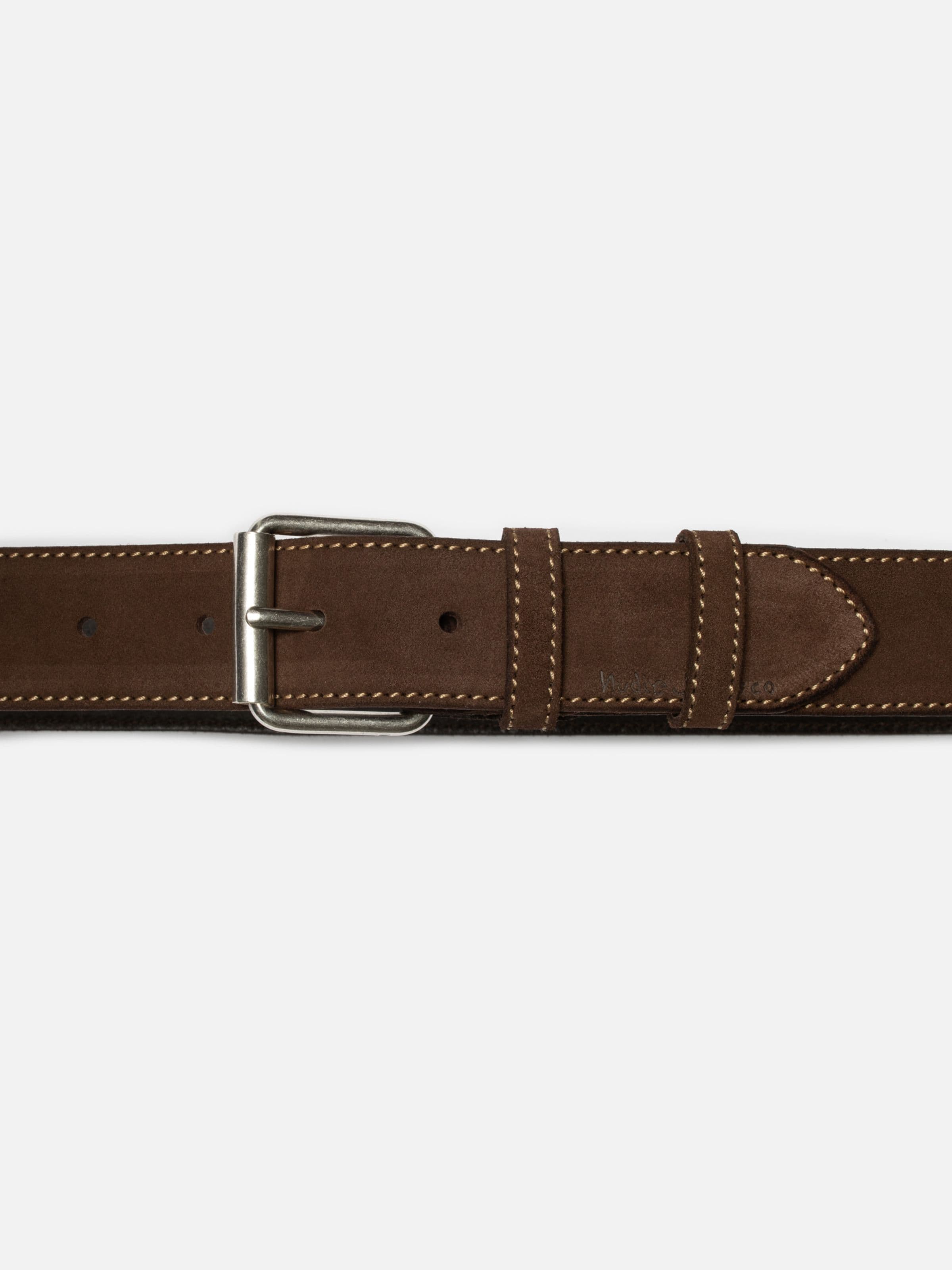 Pedersson Suede Belt - Dark Brown