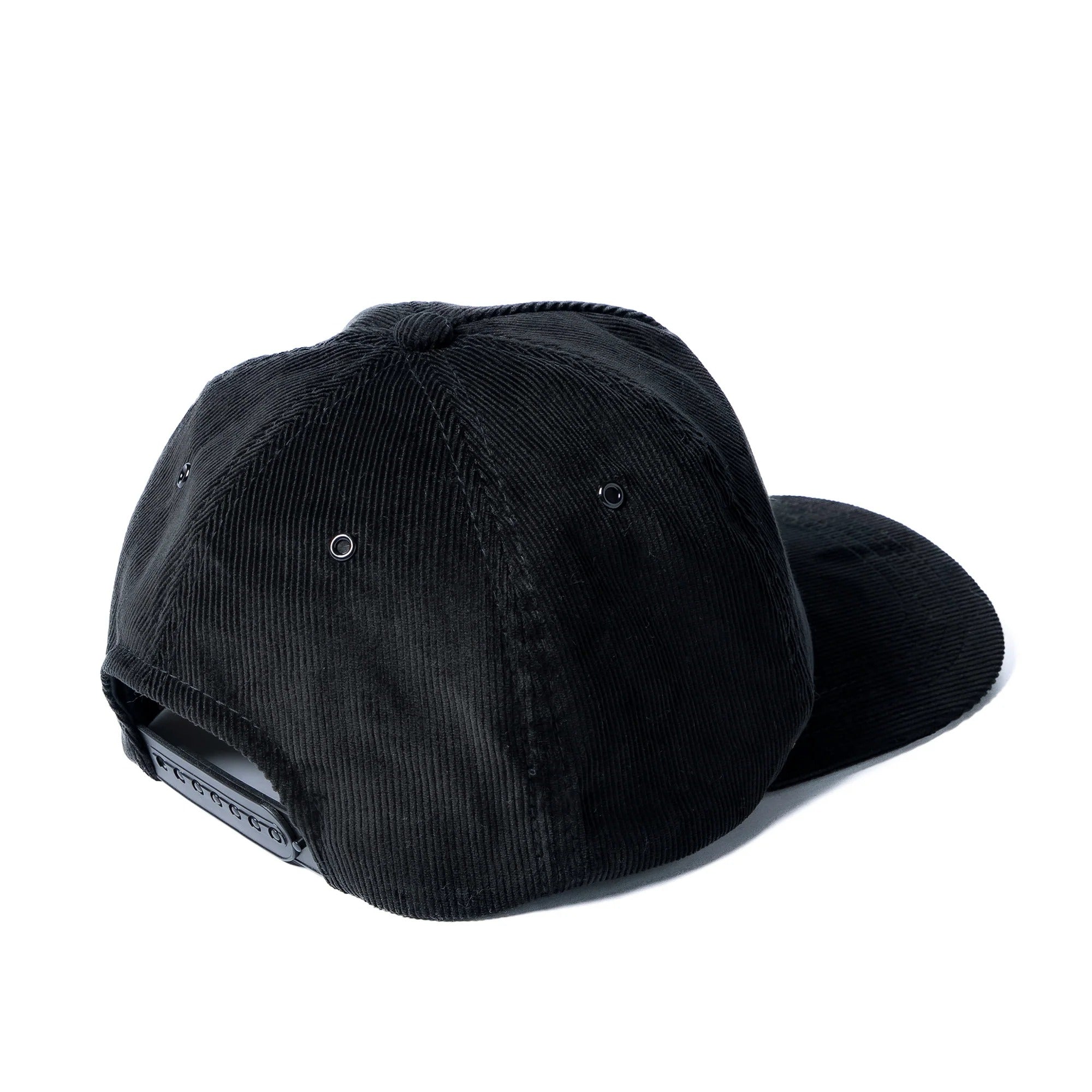 BA25106 FIVE PANEL CORDUROY CAP / LOOK AT HOW BUCO DID IT! - BLACK