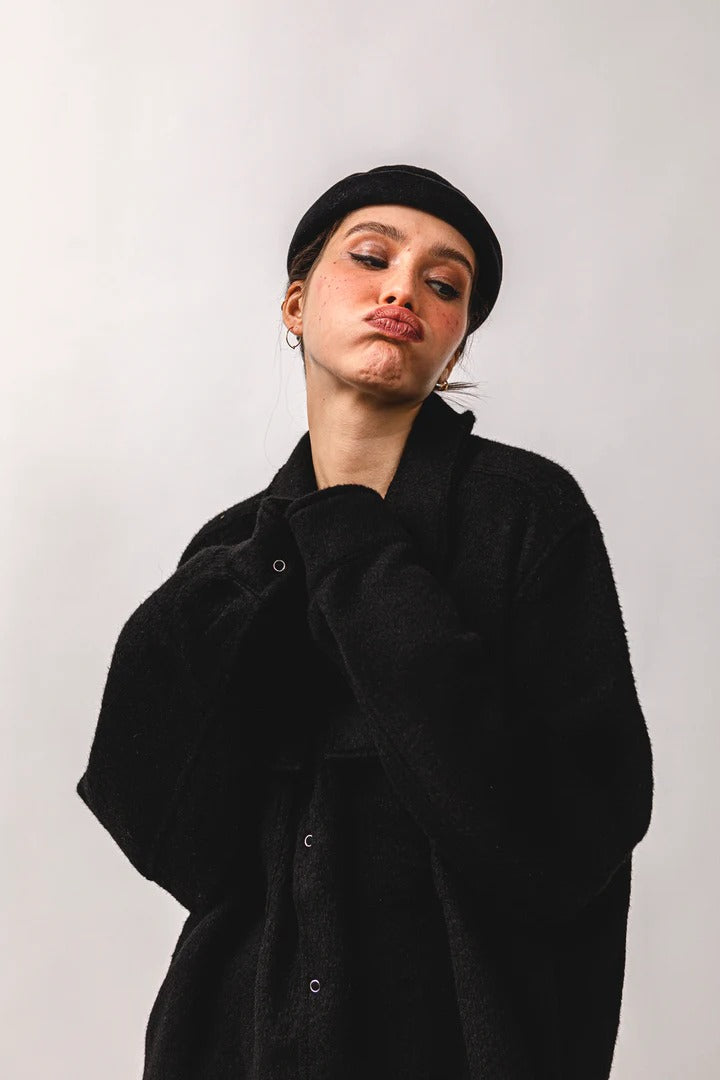 MIKI DOCKER HAT - BLACK DENIM