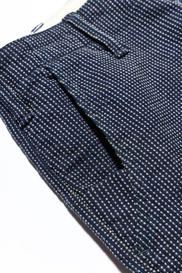 LP-1180-2 Stitch Stripe Comfortable Trousers - INDIGO X THIN STRIPE