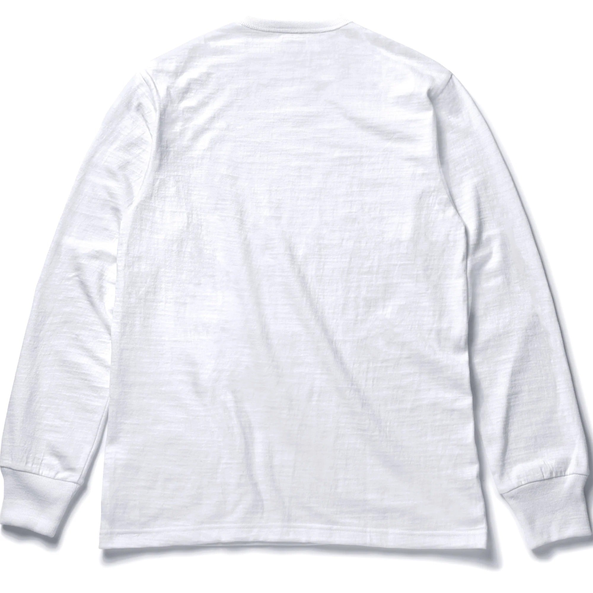 MC21109 ATHLETIC L/S T-SHIRT/ LOOP-WHEEL - WHITE