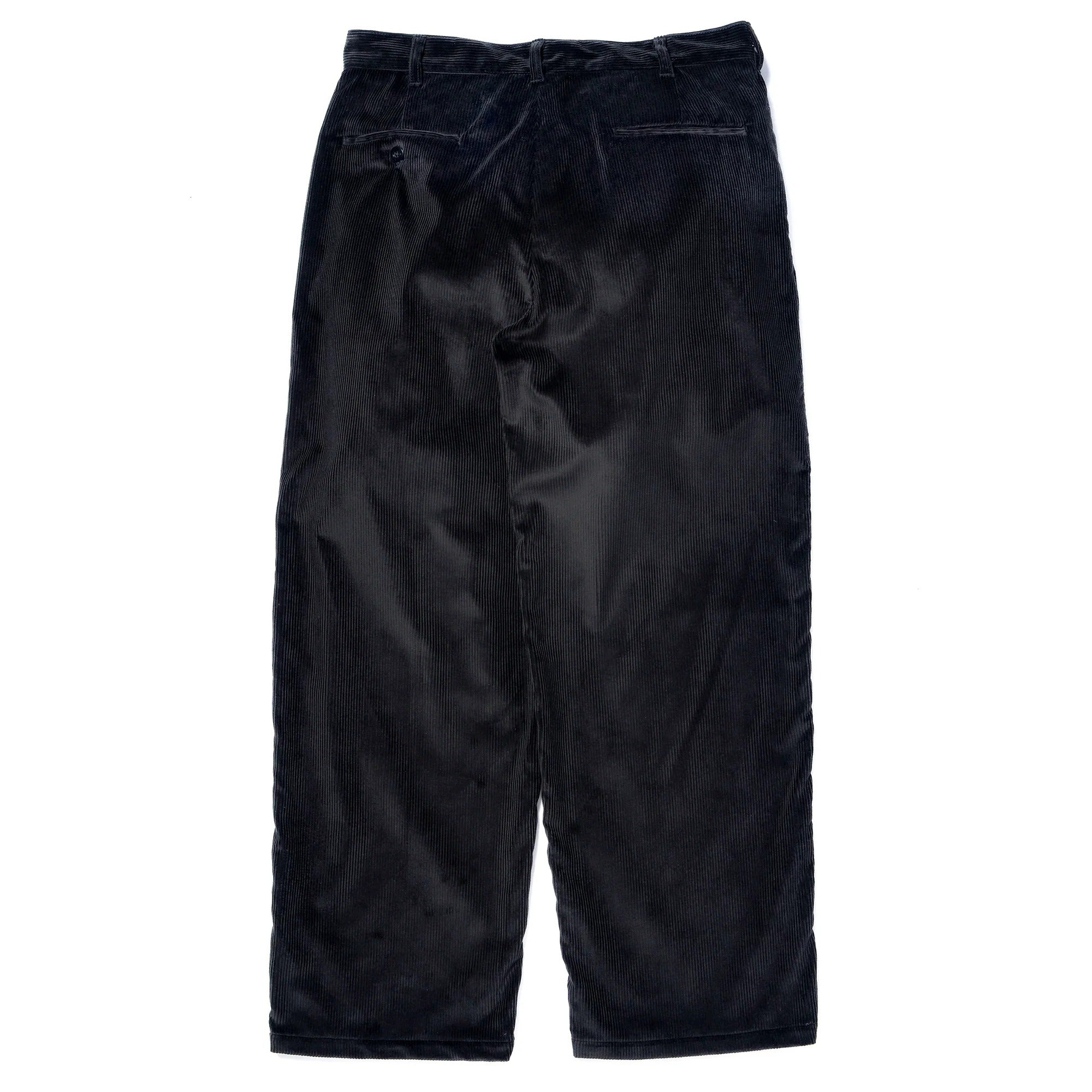 MP25105 DOUBLE-PLEAT CORDUROY TROUSERS - BLACK