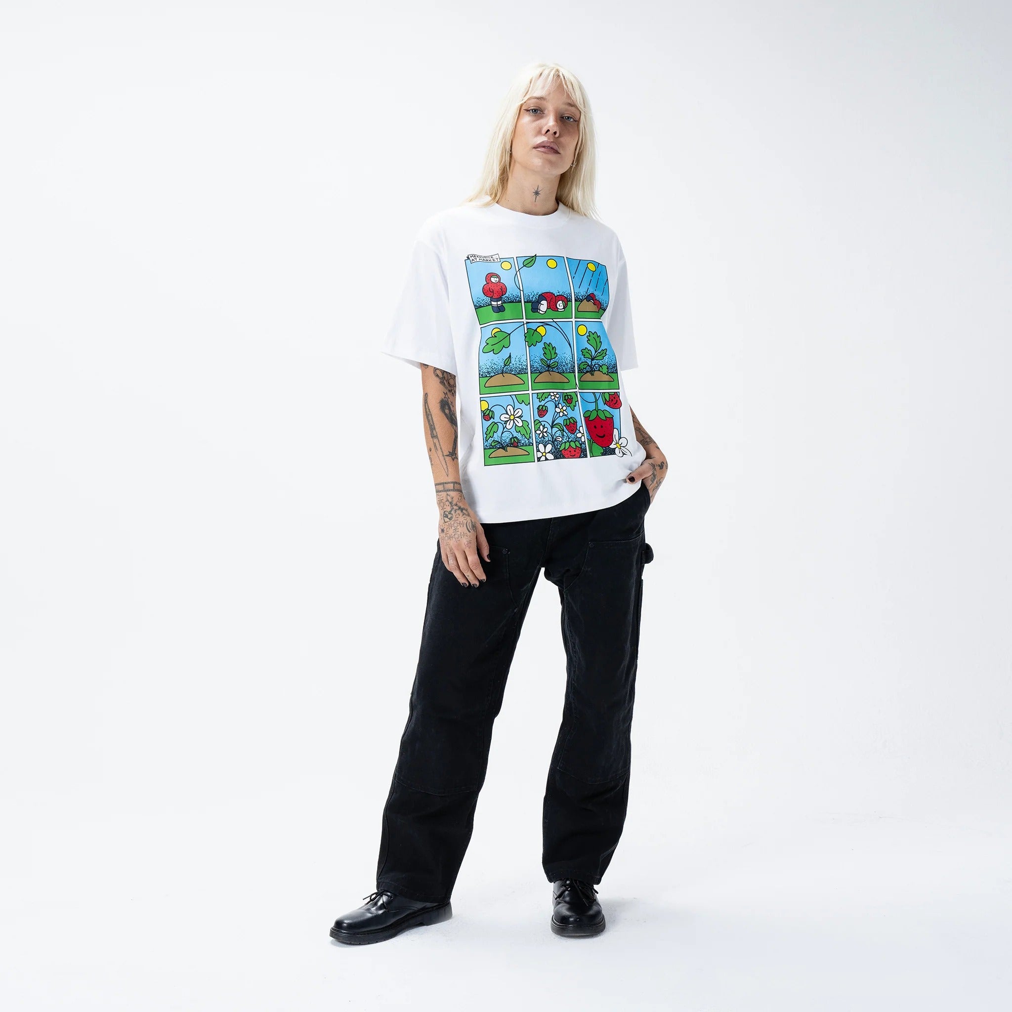 ABUNDANCE COMIC T-SHIRT - WHITE