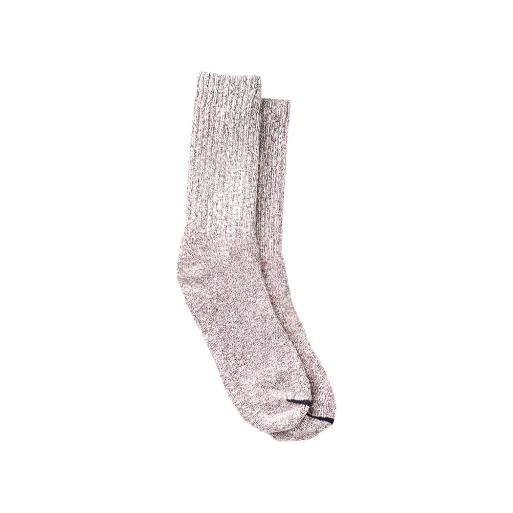 97661 COTTON RAG CREW SOCKS - BURGUNDY/NAVY/WHITE