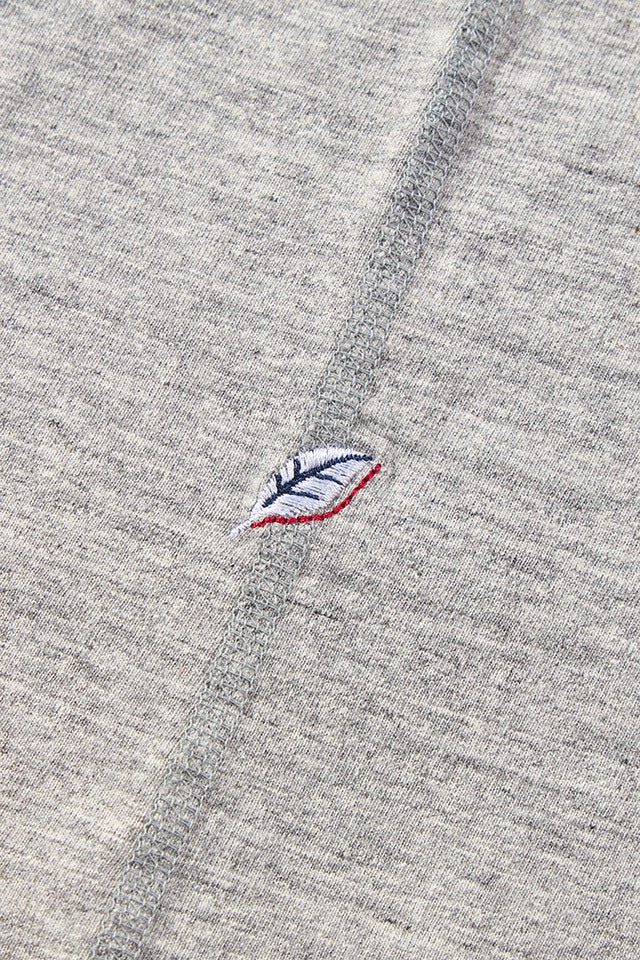 SS-5396-LGY Ribbed Cuff Pocket T-shirt - LIGHT HEATHER GRAY