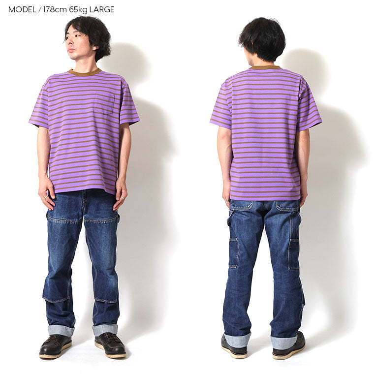 22380 BORDER S/S TEE - PURPLE