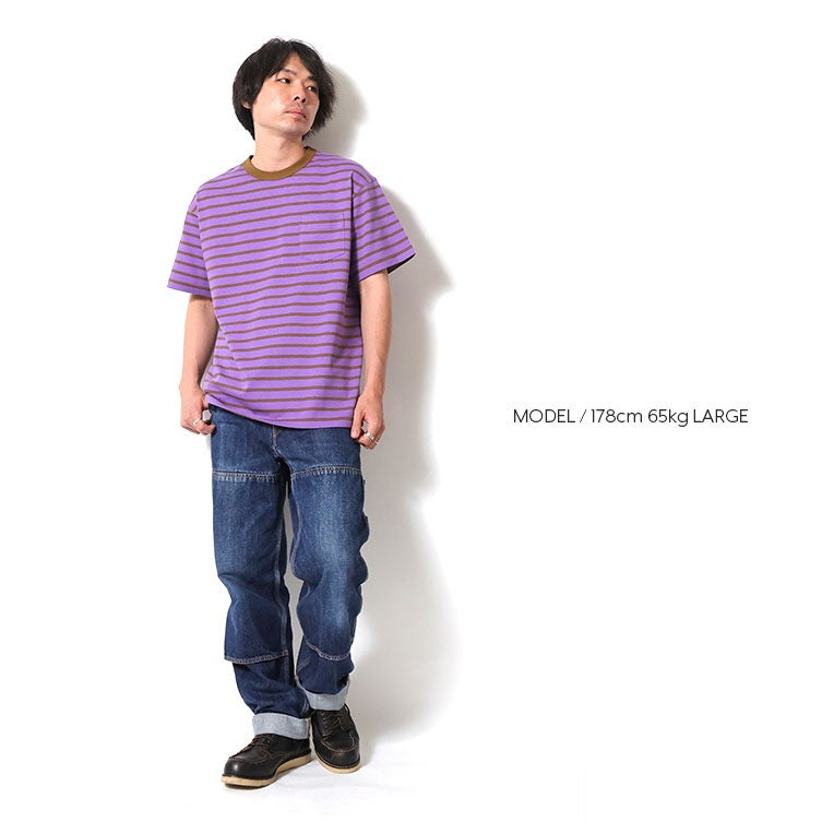 22380 BORDER S/S TEE - PURPLE
