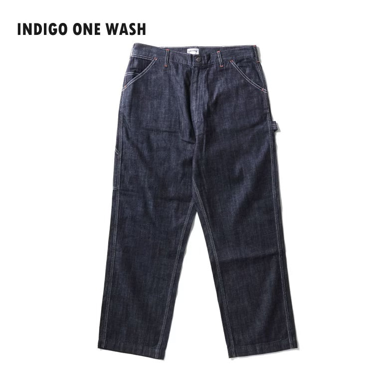 10175 US COTTON DENIM PAINTER PANTS - INDIGO ONE WASH