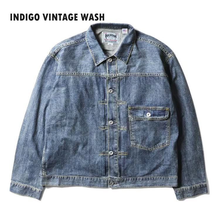 51498 US COTTON DENIM SHIRT JACKET - INDIGO VINTAGE WASH