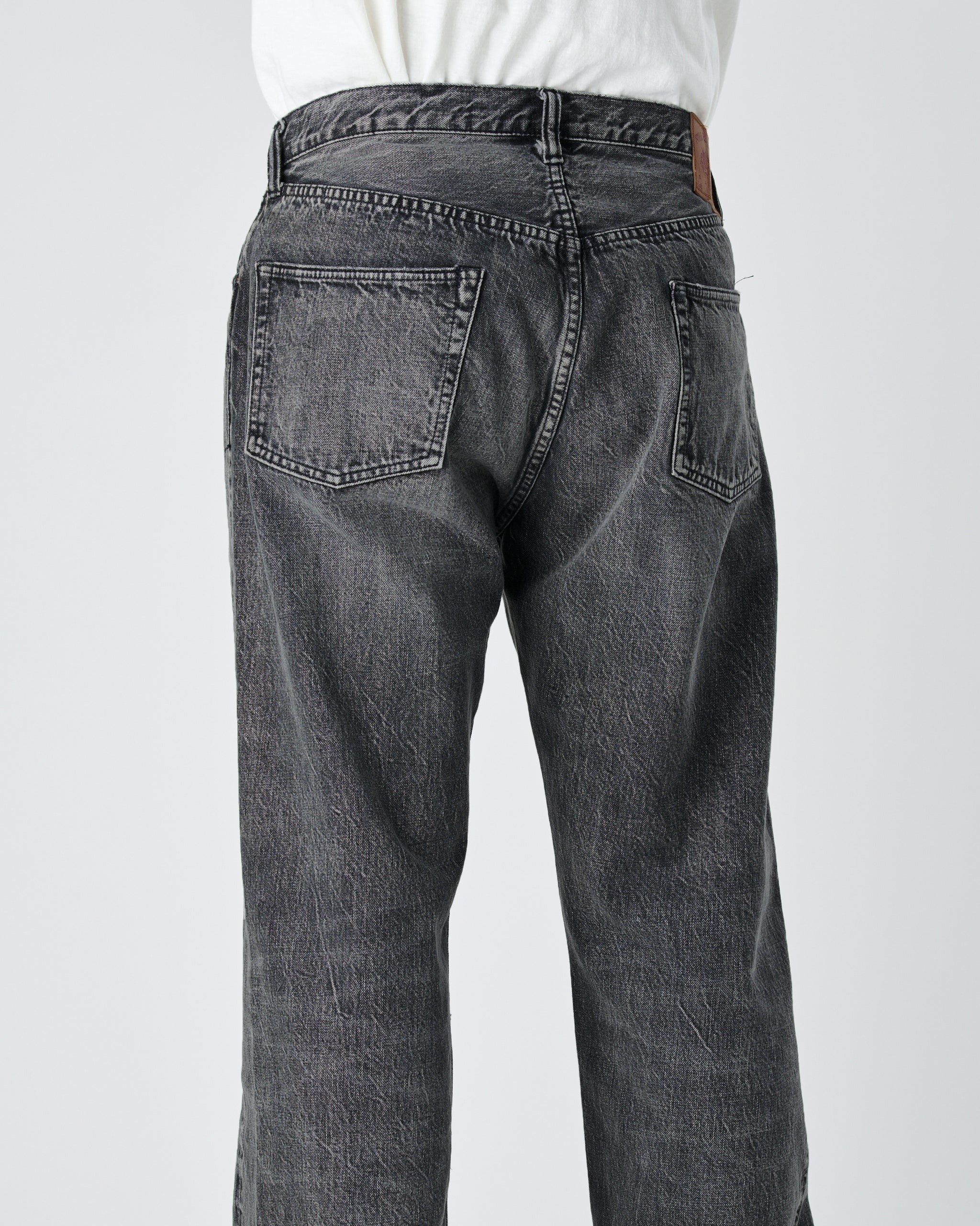 0105BKHW Wide Black Denim Dartford - BLACK