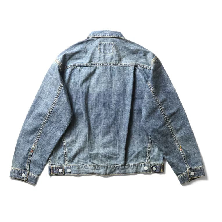 51584 US COTTON TYPE2 DENIM SHIRT JACKET - INDIGO VINTAGE WASH