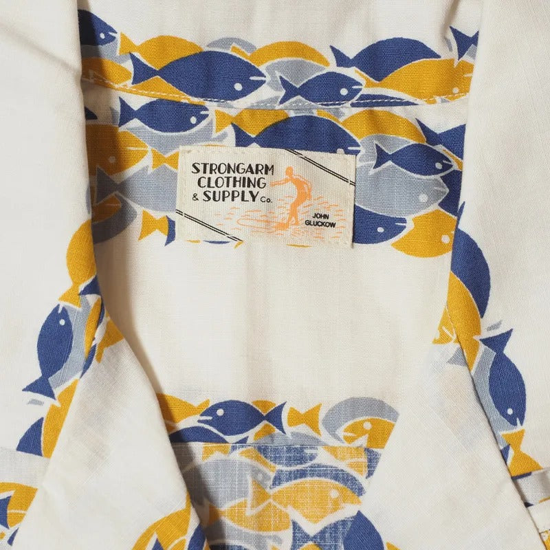 JG-18 SCHOOL OF FISH SHIRT - BLUE